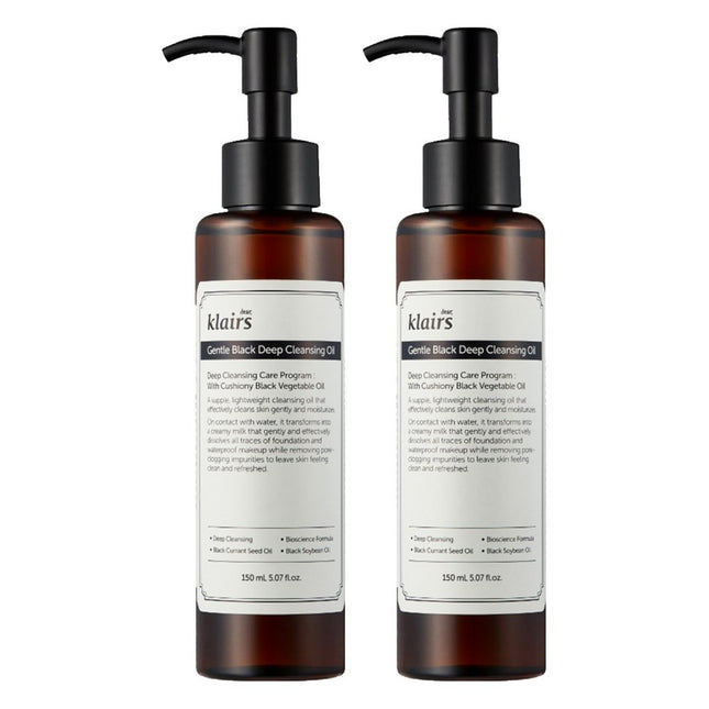 KLAIRS  Gentle Black Deep Cleansing Oil 150ml 2 Pack