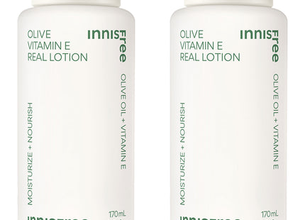 INNISFREE  Olive Vitamin E Real Lotion, 170ml, 2 Pack