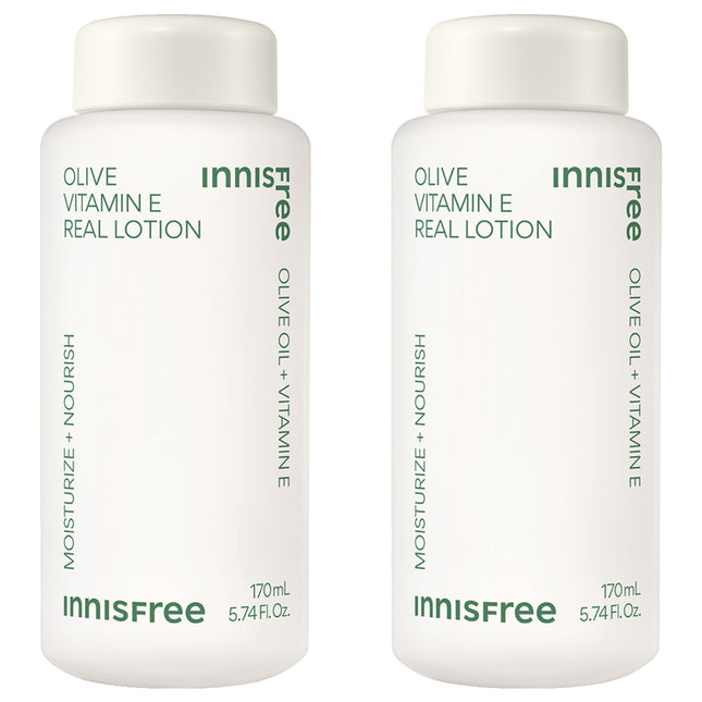 INNISFREE  Olive Vitamin E Real Lotion, 170ml, 2 Pack