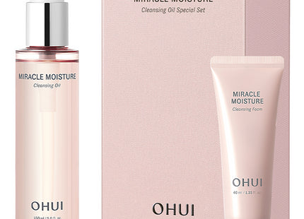 OHUI  Miracle Moisture Cleansing Oil 150ml + Cleansing Foam 40ml Set, 1 Set