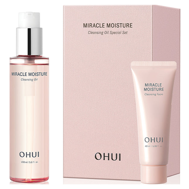 OHUI  Miracle Moisture Cleansing Oil 150ml + Cleansing Foam 40ml Set, 1 Set