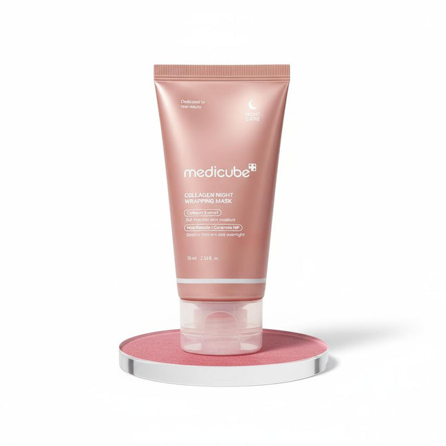 MEDI-CUBE Collagen Night Wrapping Mask 75ml +Brush Gift Set