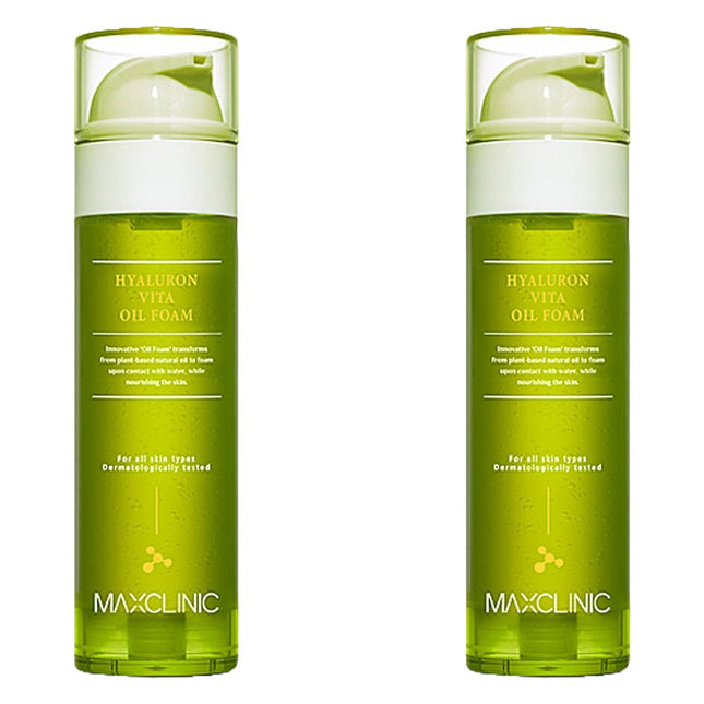 MAXCLINIC  Hyaluron Vita Cleansing Oil Foam, 110g, 2 Count