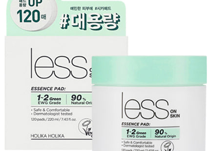HOLIKA HOLIKA  Less on Skin Essence Pad 220ml, 120 count, 1 Pack