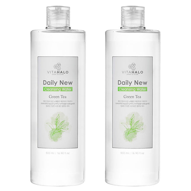 VITAHALO  Daily New Jeju Green Tea Cleansing Water, 500ml, 2 Pack