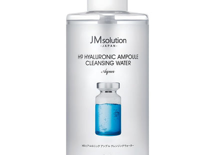 JM SOLUTION  H9 Hyaluronic Ampoule Cleansing Water Aqua, 850ml, 1 Count