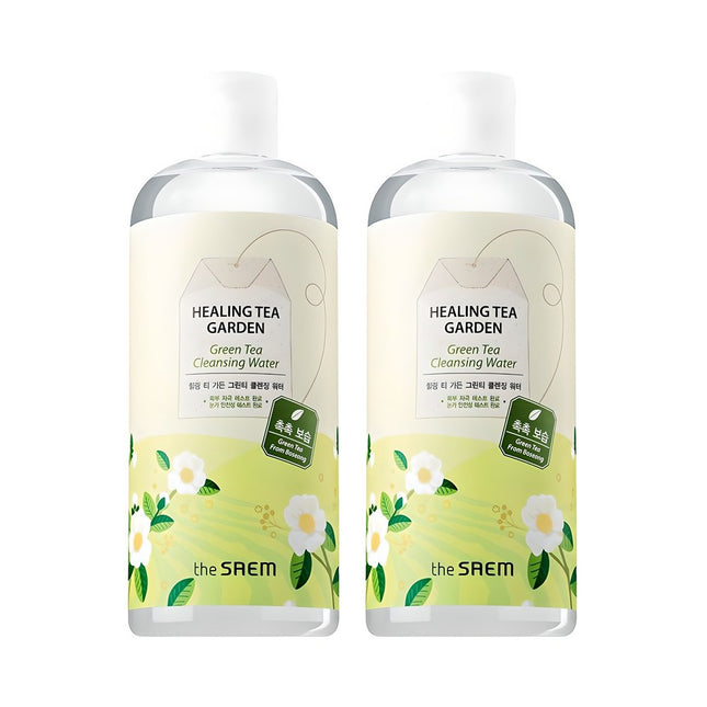 THE SAEM  Healing Tea Garden Green Tea Cleansing Water 500ml 2 Pack