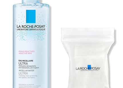 LA ROCHE-POSAY  Micellar Cleansing Water Ultra Reactive 400ml + Cotton Pads 30 Count, 1 Unit
