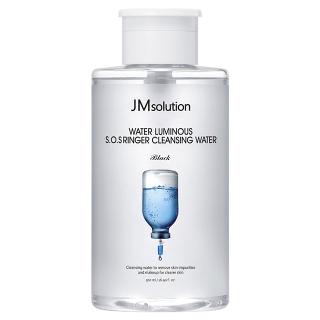 JM SOLUTION  Water Luminous SOS Ringer Cleansing Water Black 500ml 1 Pack