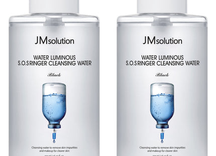 JM SOLUTION  Watery Pore Solution SOS Ringer Cleansing Water Black, 500ml, 2 Count