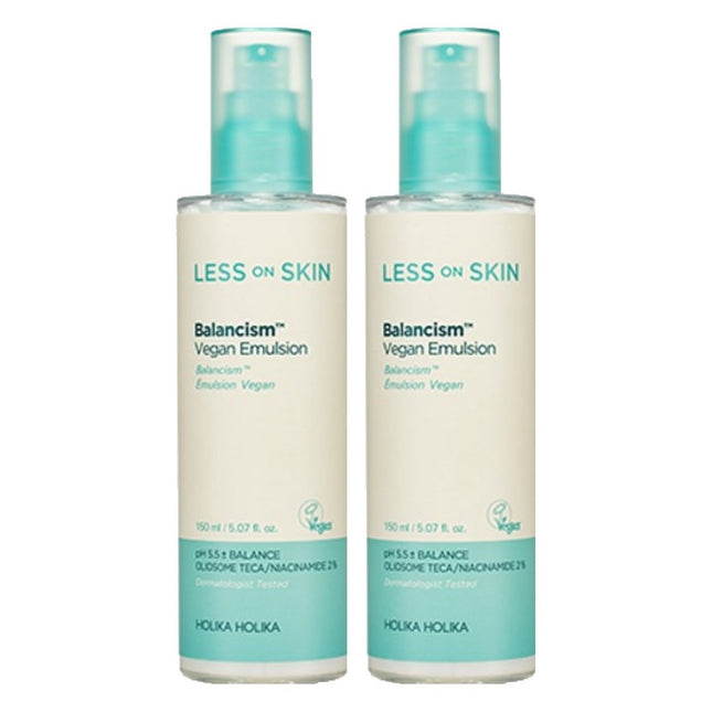 HOLIKA HOLIKA  Less on Skin Balancism Vegan Cica Emulsion, 150ml, 2 Count
