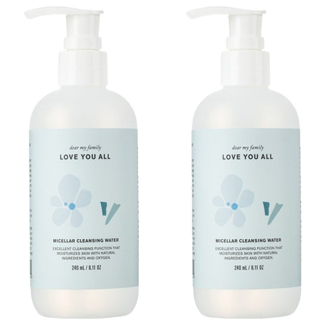 LOVEALL  Micellar Cleansing Water, 240ml, 2 Count