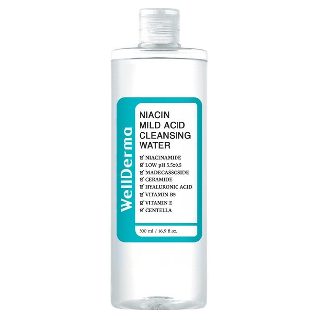 WELLDERMA  Niacinamide Mild Acid Cleansing Water 500ml 1ea