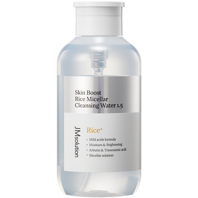 JM SOLUTION  SKIN BOOSTER RICE MICELLAR CLEANSING WATER 1.5, 500ML, 1PC