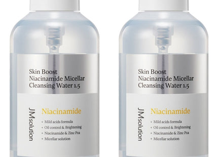 JM SOLUTION  SKIN BOOSTER NIACINAMIDE MICELLAR CLEANSING WATER 1.5 500ML 2PACK