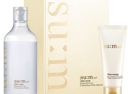SU:M37  Skin Saver Essential Pure Cleansing Water 400ml + Cleansing Foam 100ml, Set