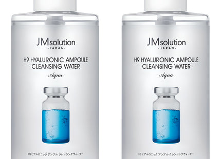 JM SOLUTION  H9 Hyaluronic Ampoule Cleansing Water Aqua, 850ml, 2 Count