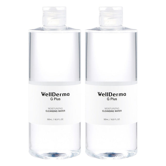WELLDERMA  G+ MOISTURIZING CLEANSING WATER, 500ML, 2CT