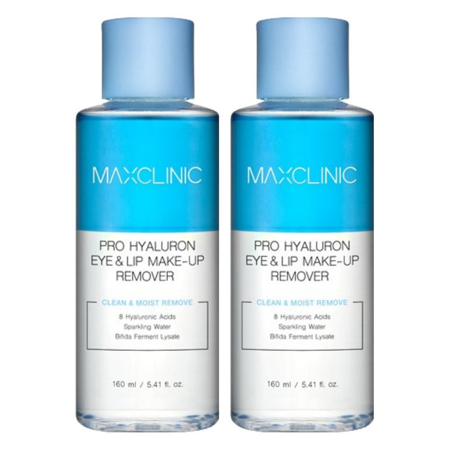 MAXCLINIC  Pro Hyaluron Eye & Lip Makeup Remover, 160ml, 2 Count