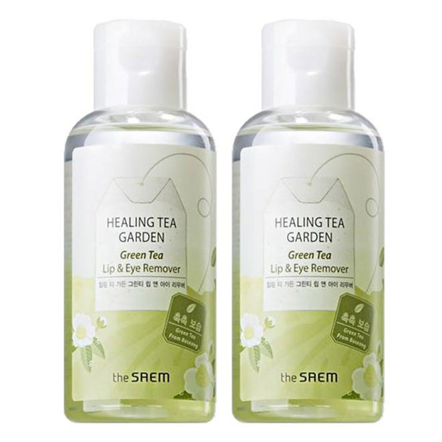 THE SAEM  Healing Tea Garden Green Tea Lip & Eye Remover 150ml, 2 Count