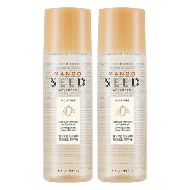 THE FACE SHOP  Mango Seed Silk Moisturizing Lip & Eye Remover, 110ml, 2 count