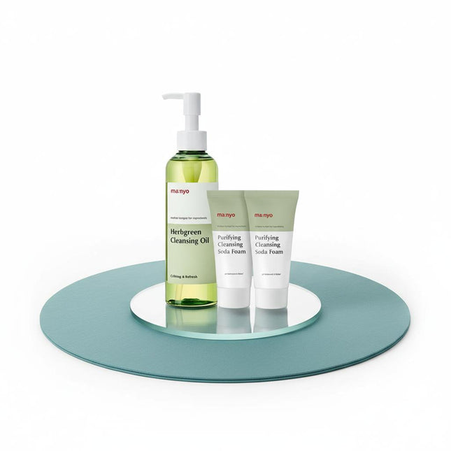 MANYO FACTORY Herb Green Cleansing Oil 200ml + Mild Soda Foam 20ml*2ea