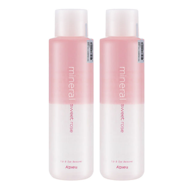 APIE . . APIE . MINERAL . LARGE . SWEET ROSE LIP & EYE REMOVER . 250ML . 2PACK