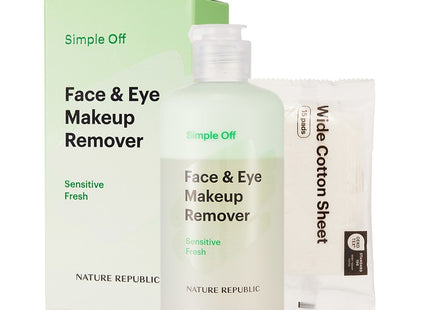 NATURE REPUBLIC  Gentle On Face & Eye Makeup Remover Sensitive Fresh Special Set, 240g, 1 Count