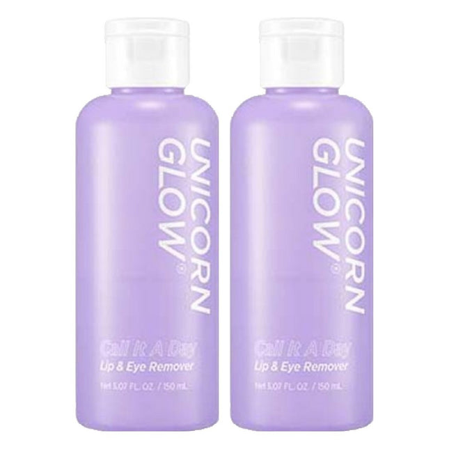 UNICORN GLOW  Call It A Day Lip & Eye Remover, 150ml, 2 Count