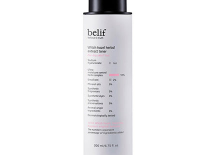 BELIF  Witch Hazel Herbal Extract Toner 200ml 1 piece