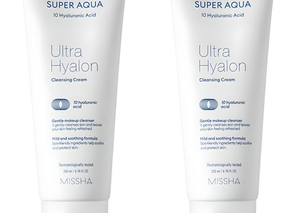 MISSHA  Super Aqua Ultra Hyalon Cleansing Cream, 200ml, 2 Count