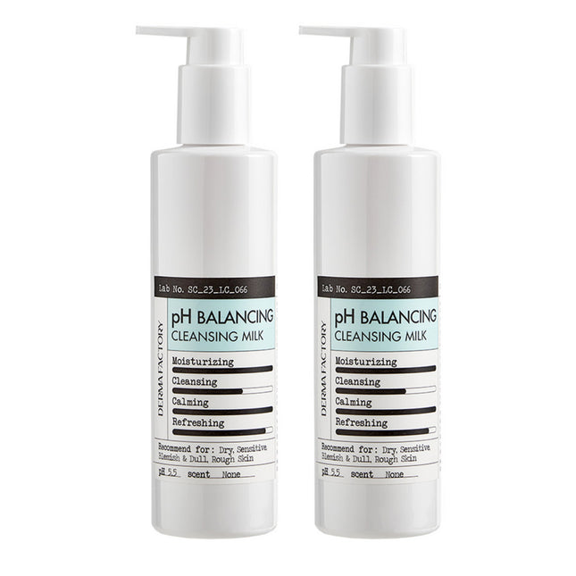 DERMAFACTORY Panthenol pH Balancing Cleansing Milk, 240ml, 2 Count