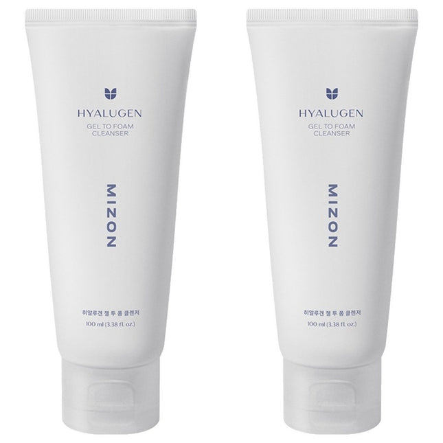 MIZON  Hyalugen Gel to Foam Moisturizing Cleanser, 100ml, 2 Count