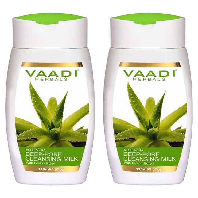 BODYHERVALS  Aloe Cleansing Milk Lotion, 110ml, 2 count