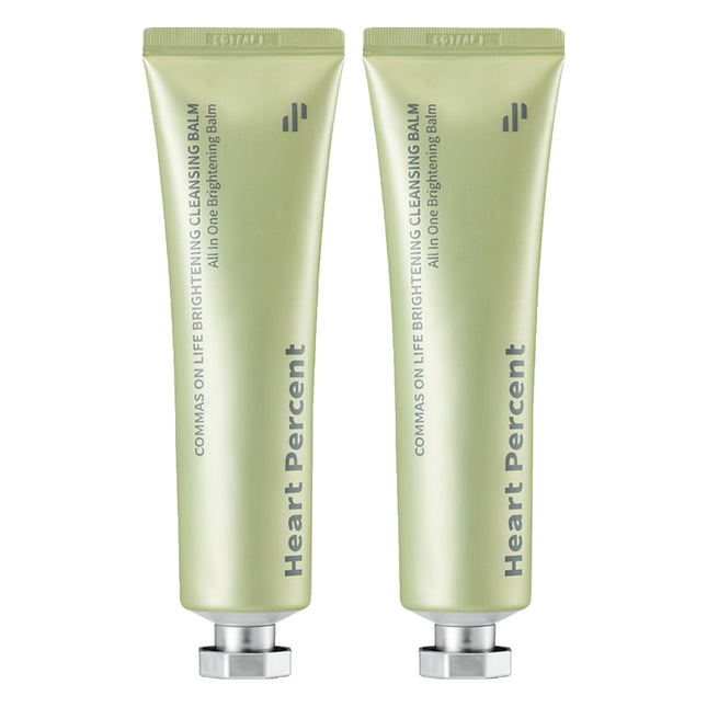 HEARTPERCENTAGE  Commas on Life Brightening Cleansing Balm, 80ml, 2 Count