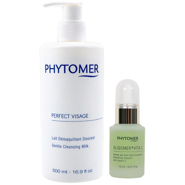 PHYTOMER  Lait Douceur Visage Cleansing Milk 500ml with Vita C 15ml Gift, 1 Item