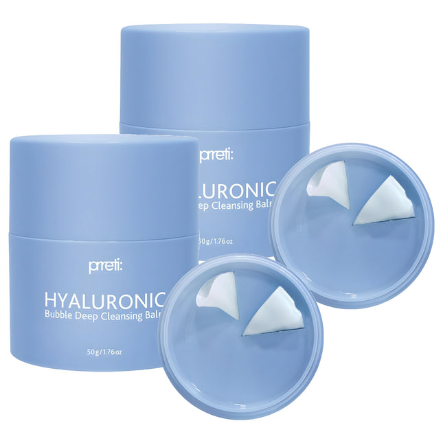 PRETTY HYALURONIC  Bubble Deep Cleansing Balm, 50g, 2 Count