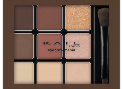 KATE  Eyebrow Maniac Shadow Palette, EX-6 Orange Brown, 1 Count