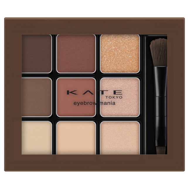 KATE  Eyebrow Maniac Shadow Palette, EX-6 Orange Brown, 1 Count