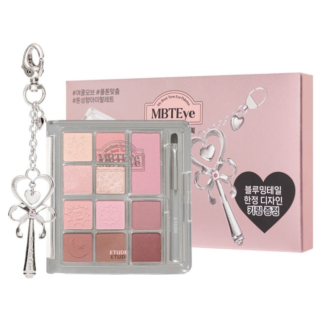 ETUDE  My Best Tone Eye Palette 7.4g + Blooming Tail Ribbon Keyring Set, E-geon Ijana, 1 Set