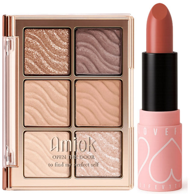 AMIROX  Soft Clay Beam Secret Room Kit Shadow Palette, S02 Nude Wear, 1pc