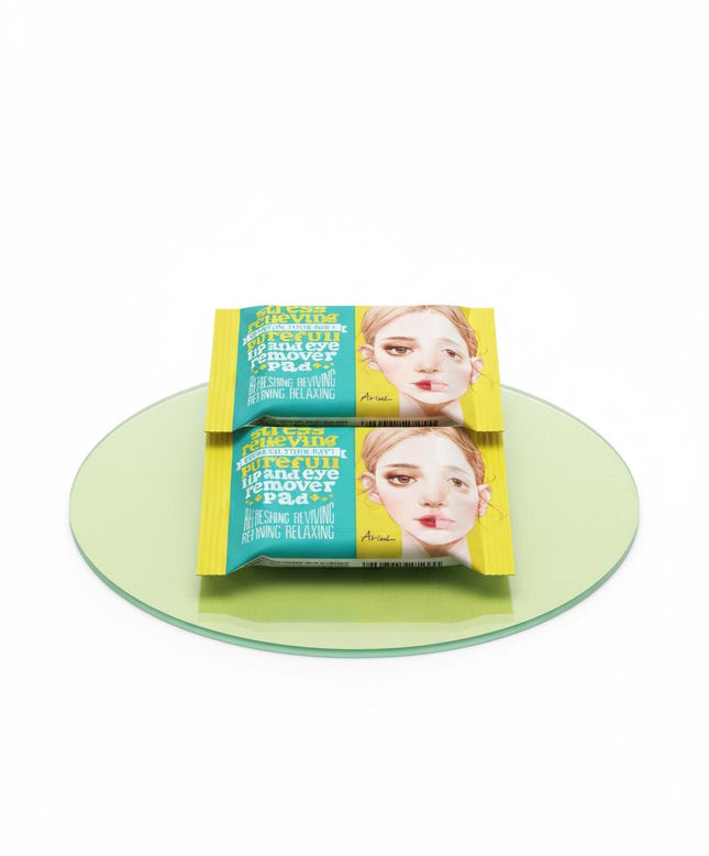 ARIEL Ariel Stress Relieving Lip  Eye Remover Pad Double Set 30 Sheets + 30 Sheets