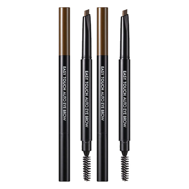TONYMOLY  Easy Touch Auto Eyebrow 0.4g, 03 Dark Brown, 2 Count