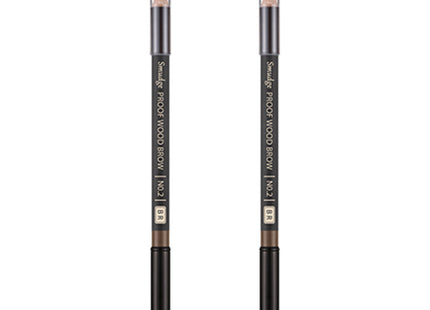 MISSHA  Smudge-proof Wood Eyebrow Pencil, Brown, 2 Count