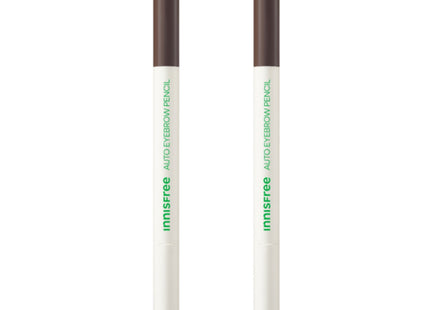 INNISFREE  Flat Eyebrow Pencil 0.3g, Shade 6 Before Dawn Urban Brown, 2 count