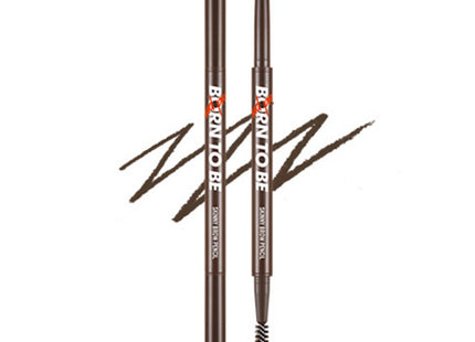 APIEU  Born To Be Madproof Skinny Eyebrow Pencil 0.08g, Dark Brown, 1 Count