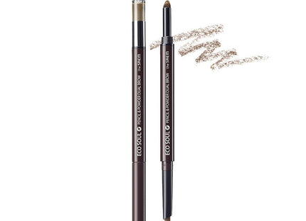 THE SAEM  Eco Soul Pencil and Powder Dual Eyebrow Auto Pencil 0.3g, 01 Brown, 1 Count