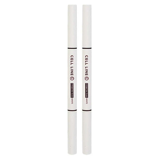 CELLAINN  Eyebrow Dual Design Pencil, White, 2 Count