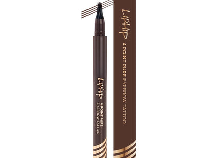 RIHEEP  4-Point Pure & Natural Brow Tattoo Pen, 01 Dark Brown, 1 Count