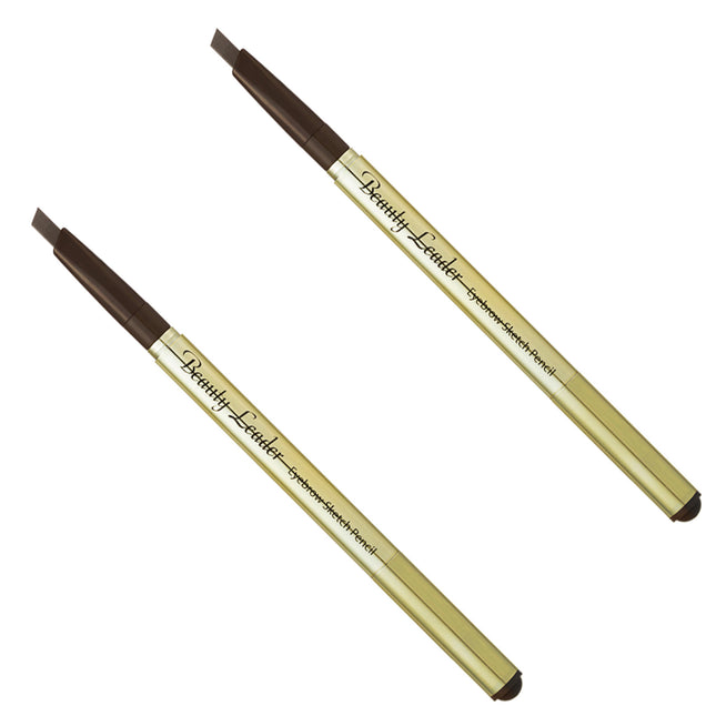 BEAUTYLEADER Beauty Leader Eyebrow Sketch Pencil 0.35g, No. 04 Dark Brown, 2 Count